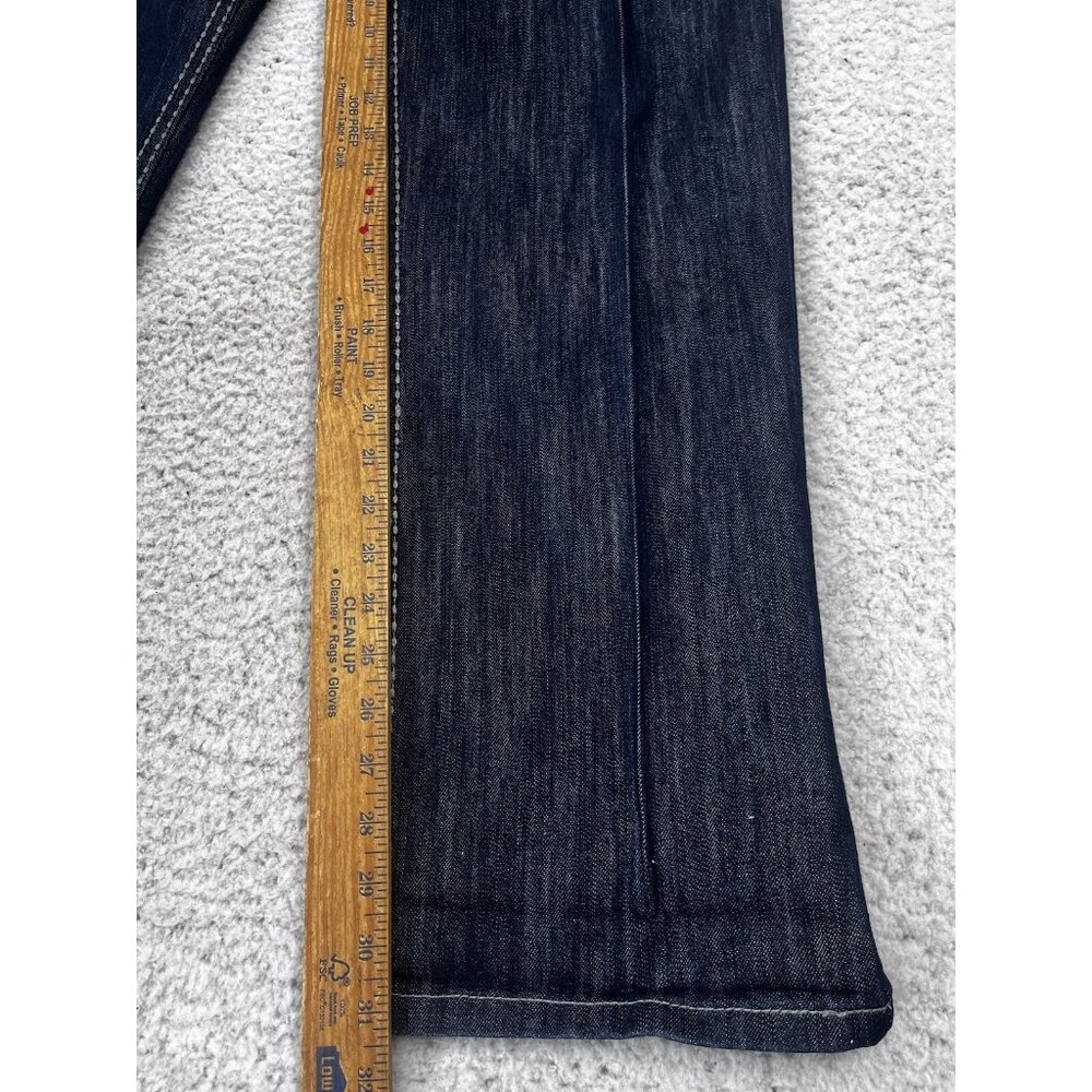 Men's Ak:Cess Akcess Dark Wash Baggy Y2K Embellished Denim Jeans Size 36x32 - Picture 5 of 16